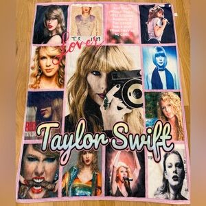 Taylor Swift Fan Blanket 50" X 40" Fleece Red Lover Reputation TS 1989 Swiftie